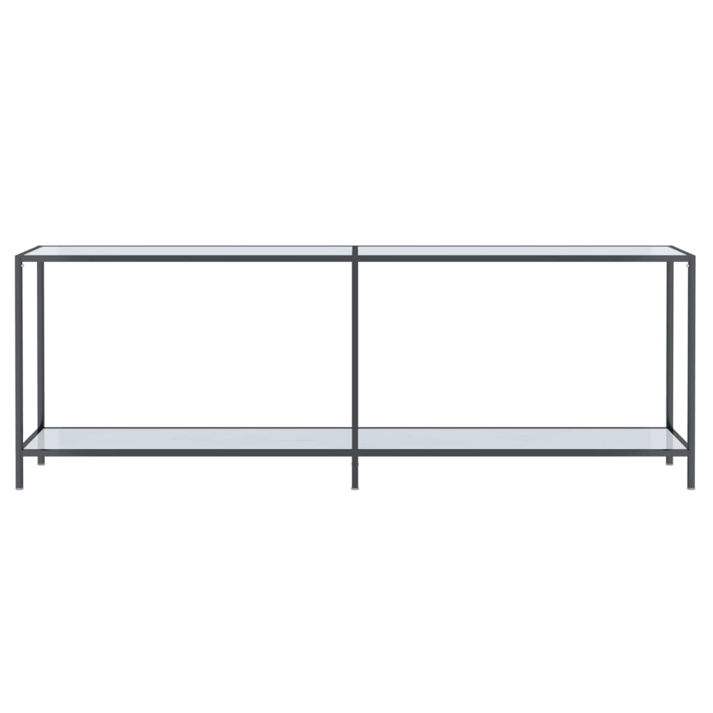 

vidaXL Wandtafel 220x35x75,5 cm gehard glas wit