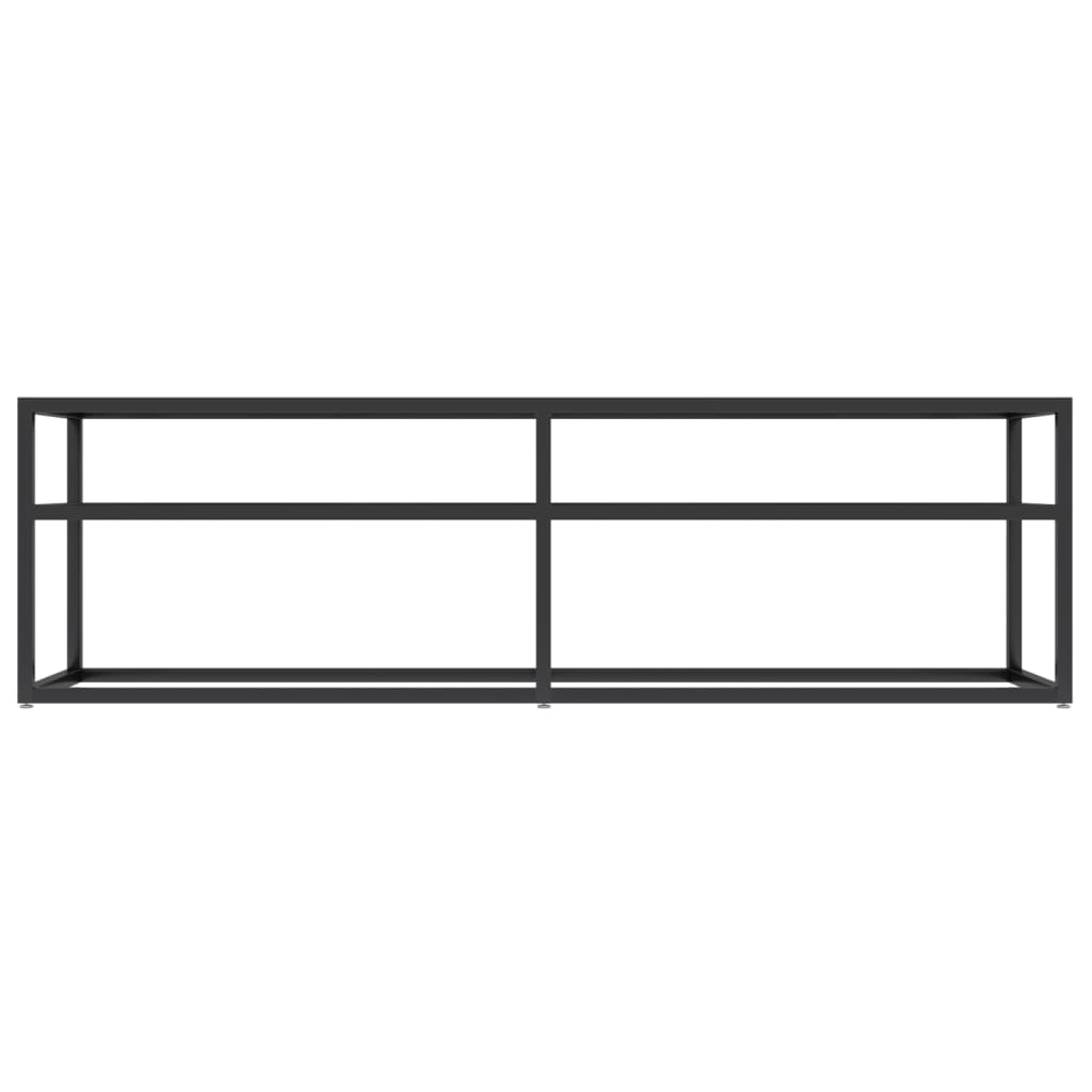 vidaXL Tv-meubel 140x40x40,5 cm gehard glas zwartmarmerkleurig afbeelding