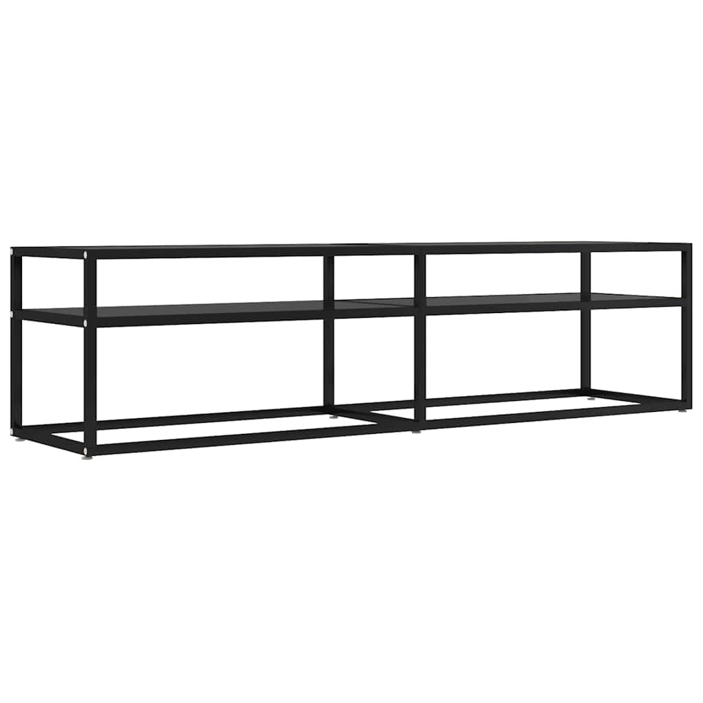 E-shop vidaXL TV skrinka, čierna 160x40x40,5 cm, tvrdené sklo