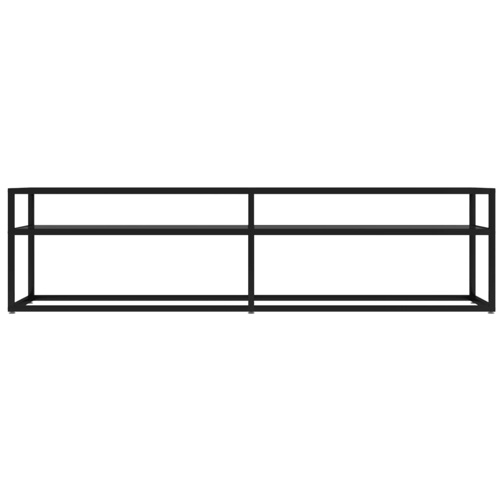 vidaXL fekete edzett üveg TV-szekrény 160 x 40 x 40,5 cm