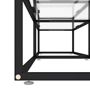 TV stolek průhledný 180 x 40 x 40,5 cm tvrzené sklo - obrázek 5