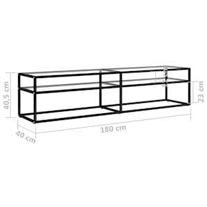 TV stolek průhledný 180 x 40 x 40,5 cm tvrzené sklo - obrázek 6