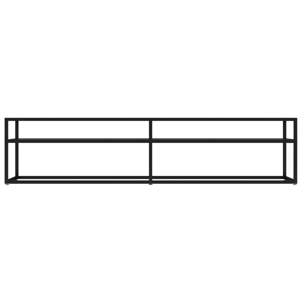 vidaXL Tv-meubel 180x40x40,5 cm gehard glas zwart afbeelding