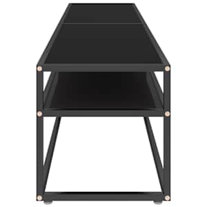 TV stolek černý 180 x 40 x 40,5 cm tvrzené sklo - obrázek 4