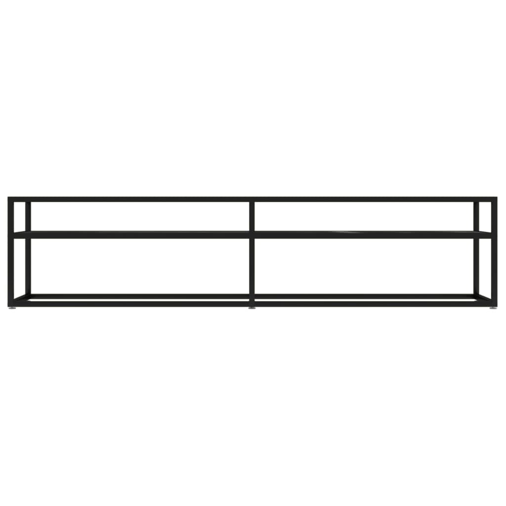 vidaXL Tv-meubel 180x40x40,5 cm gehard glas zwartmarmerkleurig afbeelding