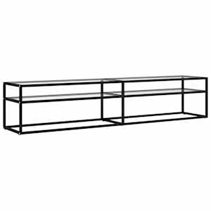 TV stolek průhledný 200 x 40 x 40,5 cm tvrzené sklo - obrázek 2