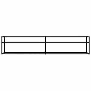 TV stolek průhledný 200 x 40 x 40,5 cm tvrzené sklo - obrázek 3