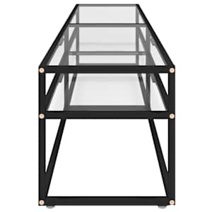 TV stolek průhledný 200 x 40 x 40,5 cm tvrzené sklo - obrázek 4