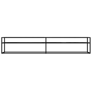 vidaXL Meuble TV Marbre noir 220x40x40,5 cm Verre tremp&eacute;