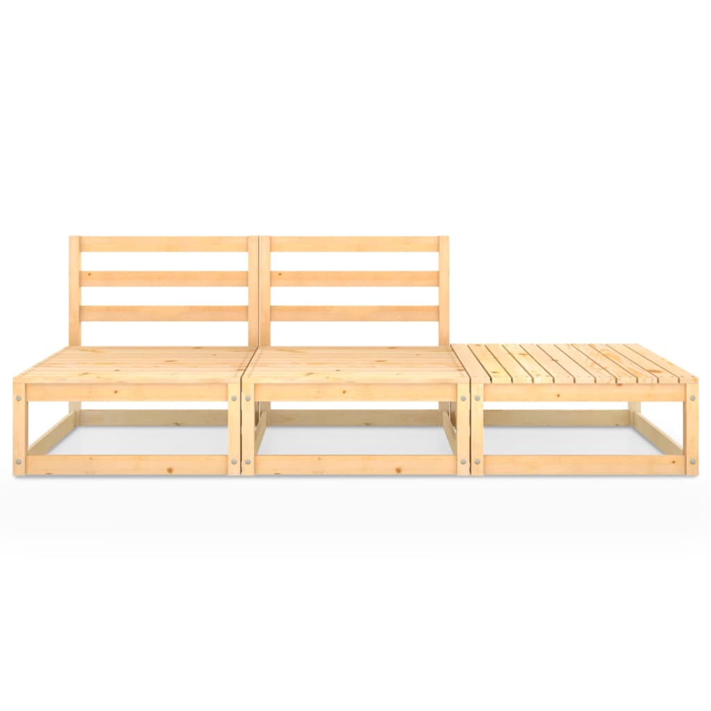 

vidaXL 3-delige Loungeset massief grenenhout