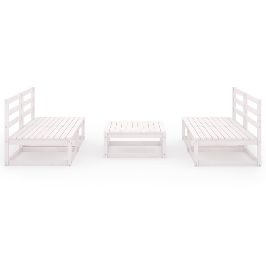

vidaXL 5-delige Loungeset massief grenenhout wit