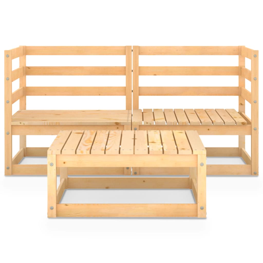 Thumbnail - vidaXL 3-tlg. Garten-Lounge-Set Massivholz Kiefer