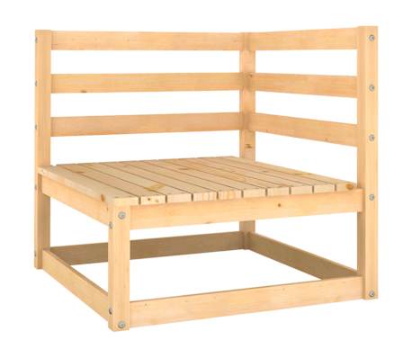 Salon Jardin 3 Pièces VidaXL - Canapé Bois Pin Imprégné - Meuble Terrasse Extérieur - Dossier Et Accoudoirs