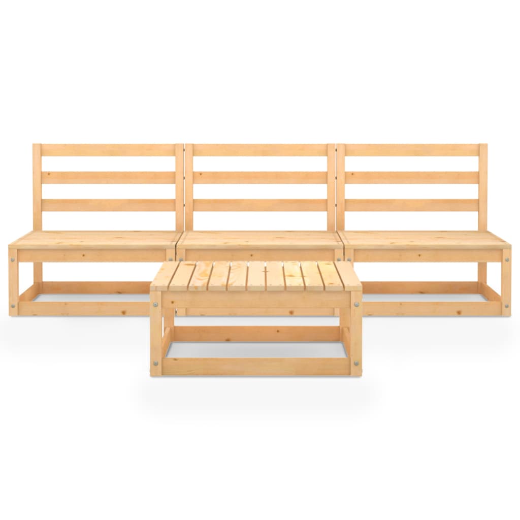 

vidaXL 4-delige Loungeset massief grenenhout