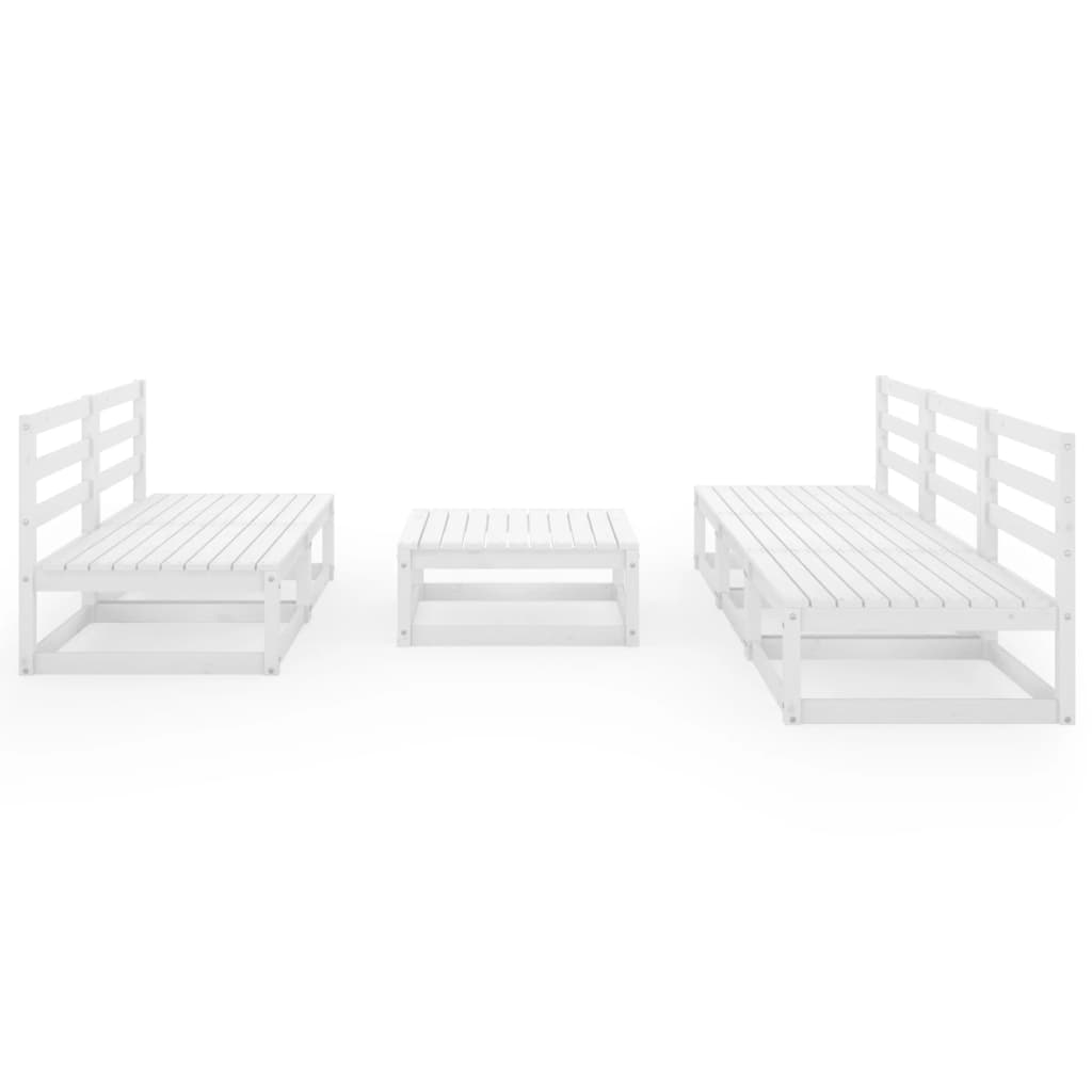 

vidaXL 6-delige Loungeset massief grenenhout wit