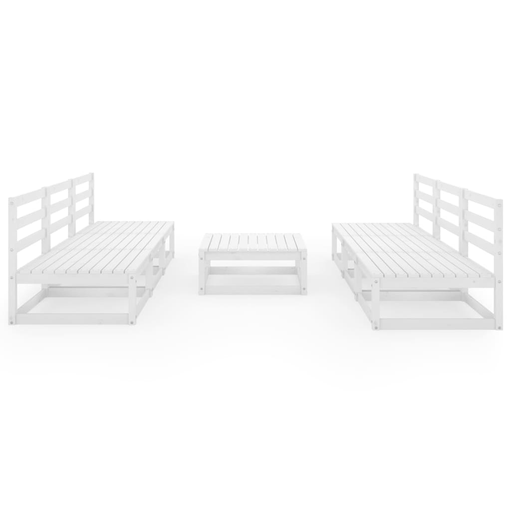 

vidaXL 7-delige Loungeset massief grenenhout wit