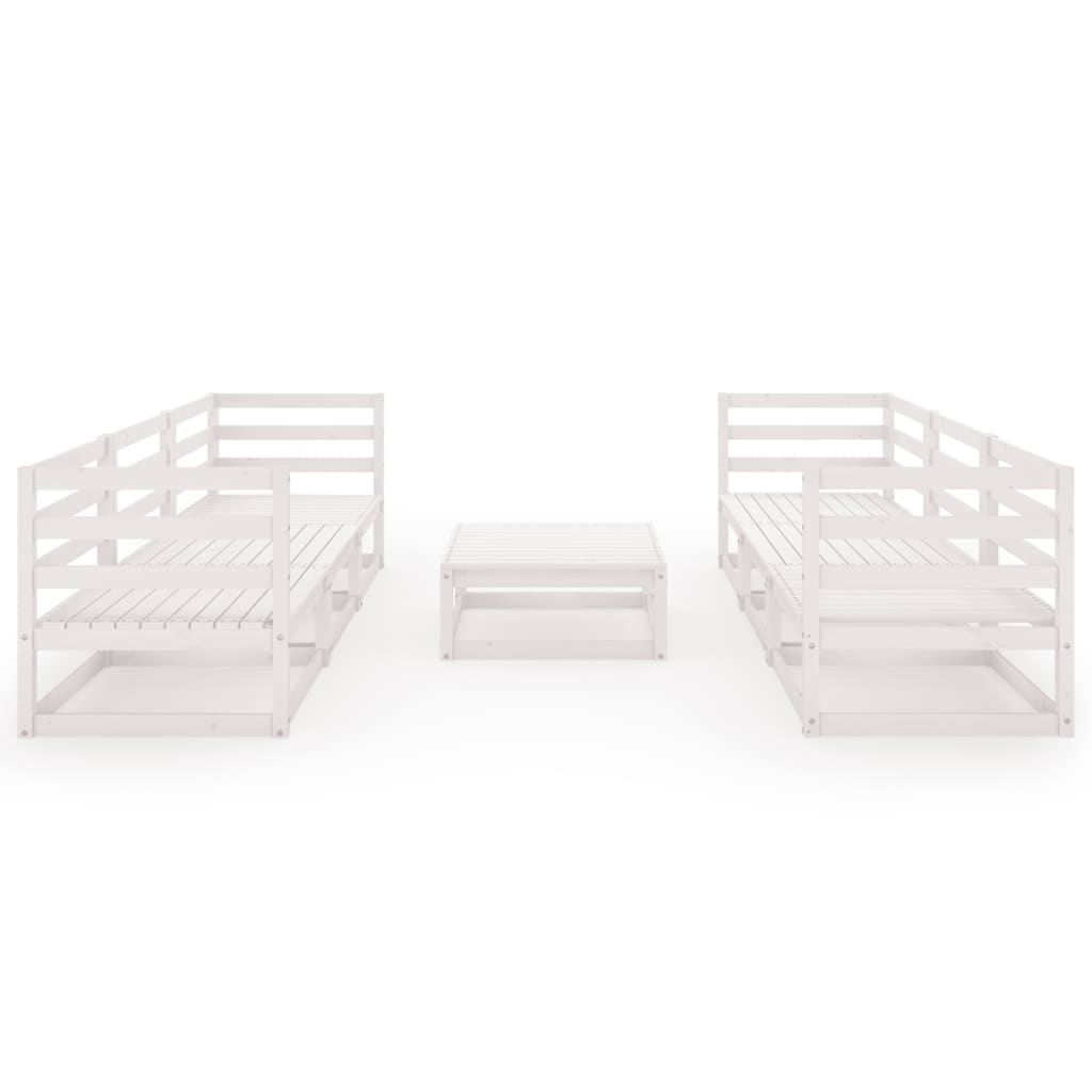 

vidaXL 7-delige Loungeset massief grenenhout wit
