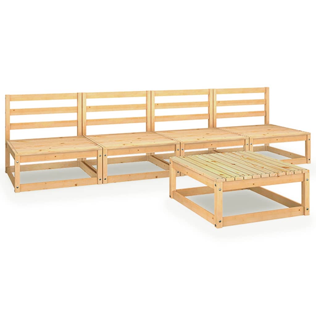 Poza vidaXL Set mobilier de gradina, 5 piese, lemn masiv de pin