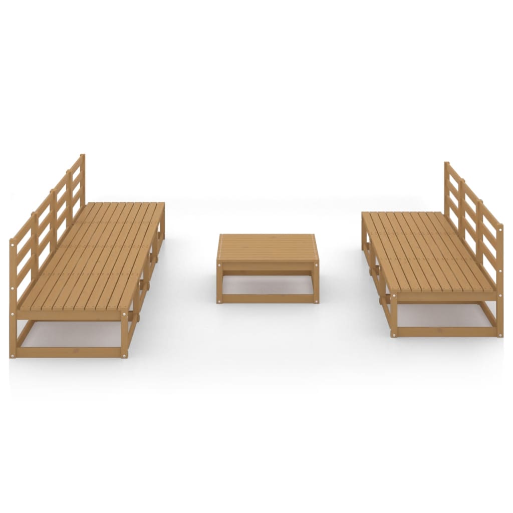 vidaXL 8-tlg. Garten-Lounge-Set Honigbraun Massivholz Kiefer