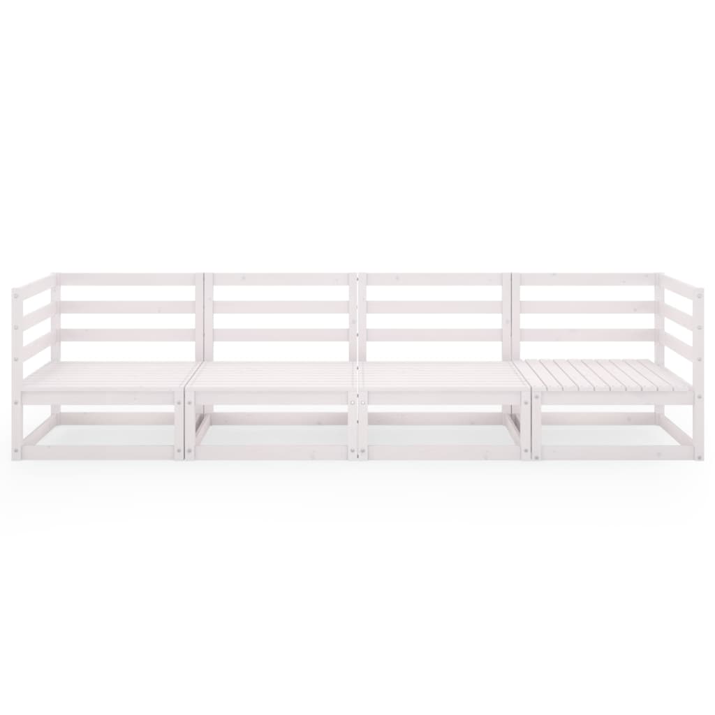Thumbnail - vidaXL Outdoor-Sofa 4-Sitzer Weiß Massivholz Kiefer