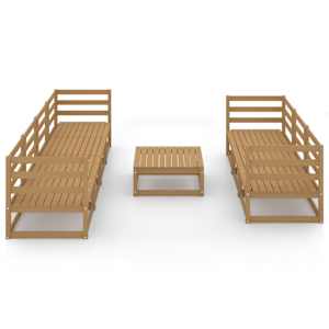 vidaXL Garden Lounge Set Honey brown Solid pinewood Medium Modular