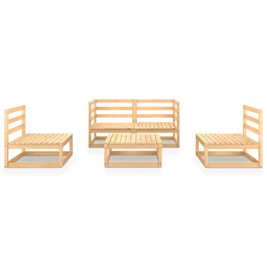 

vidaXL 5-delige Loungeset massief grenenhout