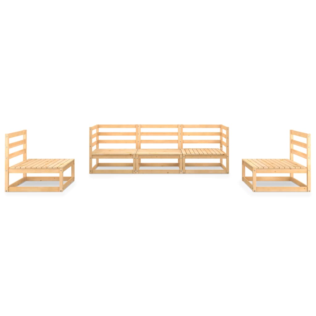 

vidaXL 5-delige Loungeset massief grenenhout