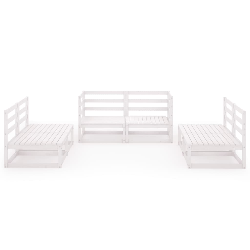 

vidaXL 6-delige Loungeset massief grenenhout wit