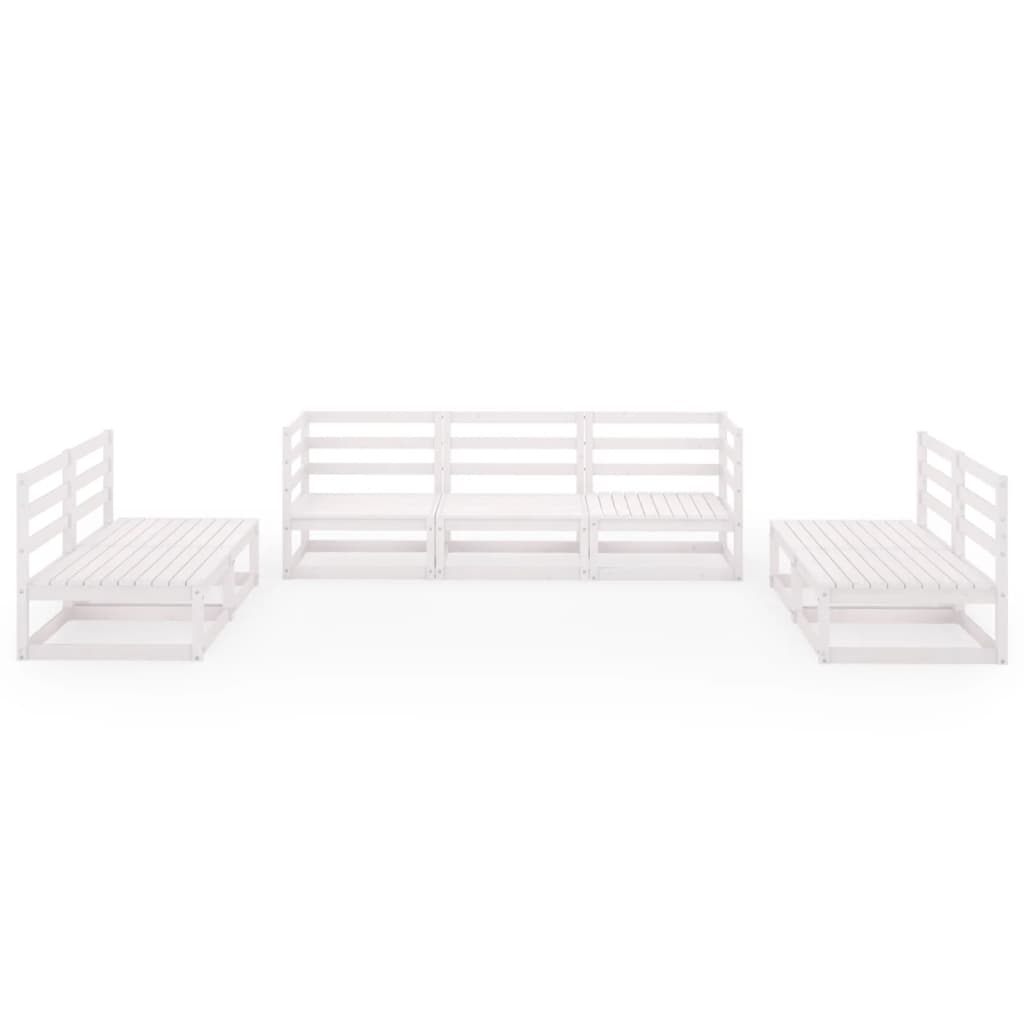 

vidaXL 7-delige Loungeset massief grenenhout wit