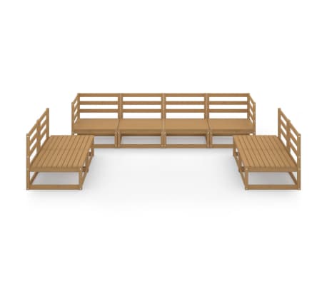 vidaXL 8-tlg. Garten-Lounge-Set Honigbraun Massivholz Kiefer