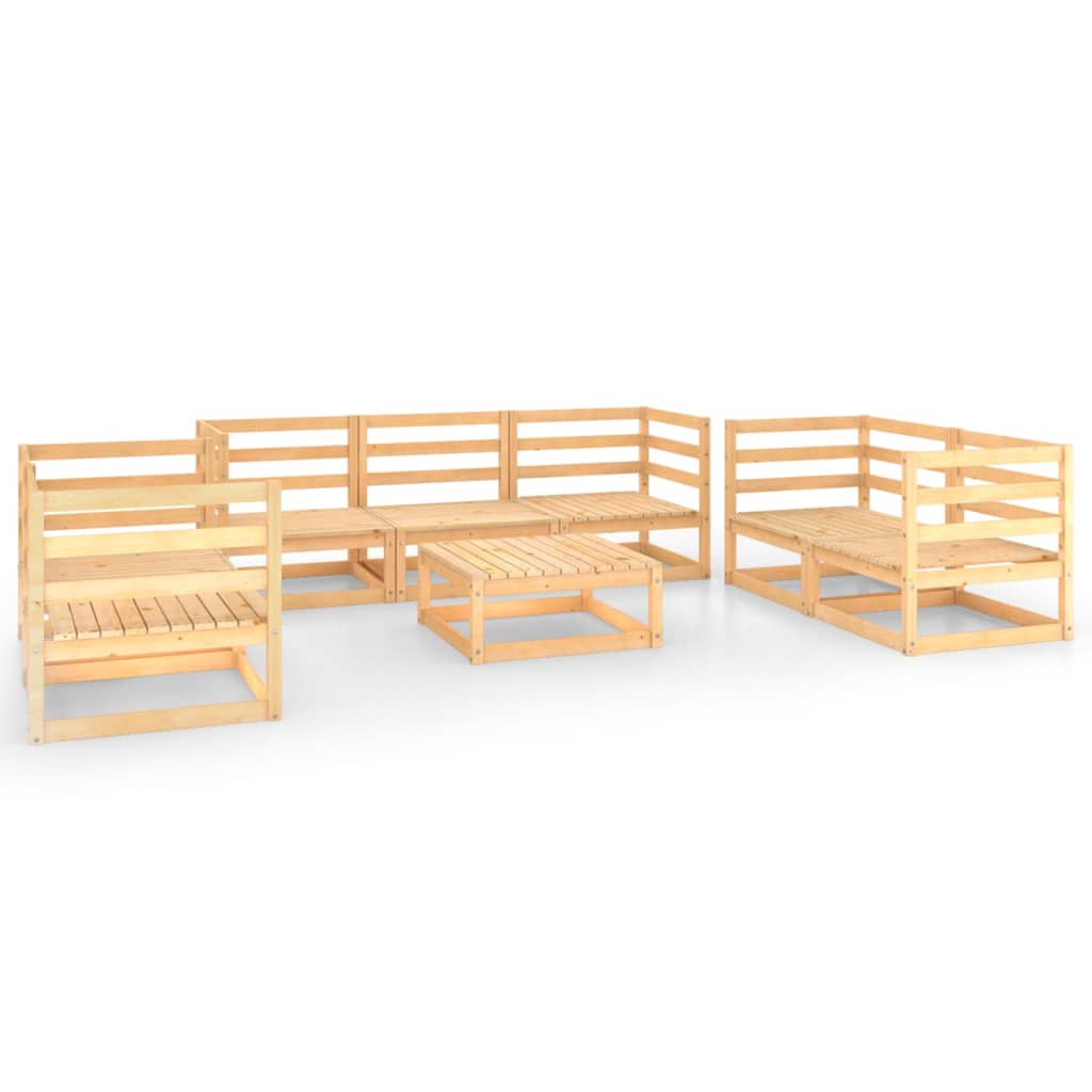 Thumbnail - vidaXL 8-tlg. Garten-Lounge-Set Massivholz Kiefer