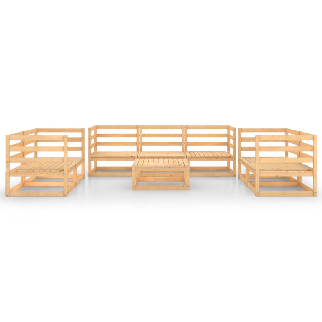 Thumbnail - vidaXL 8-tlg. Garten-Lounge-Set Massivholz Kiefer