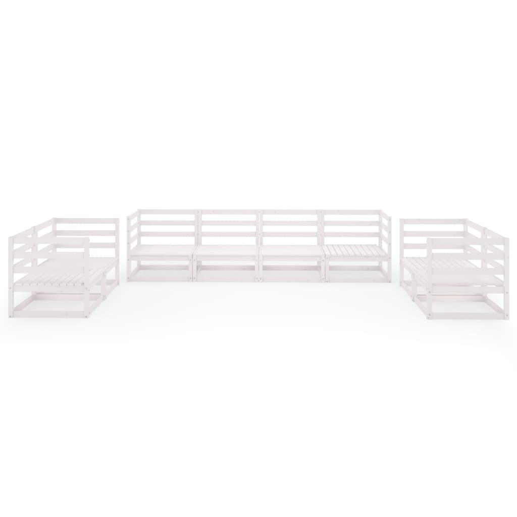 Thumbnail - vidaXL 8-tlg. Garten-Lounge-Set Weiß Massivholz Kiefer