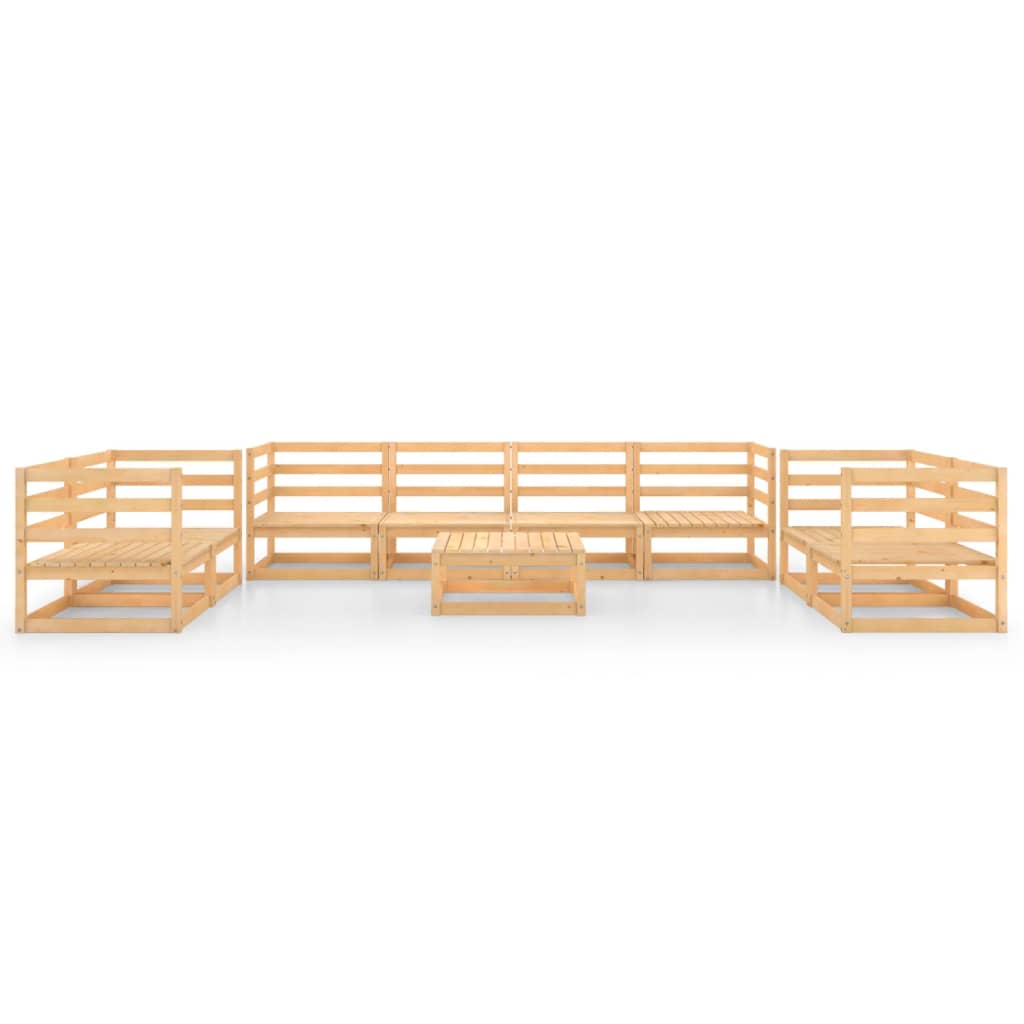 

vidaXL 9-delige Loungeset massief grenenhout