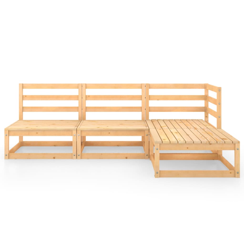 

vidaXL 4-delige Loungeset massief grenenhout