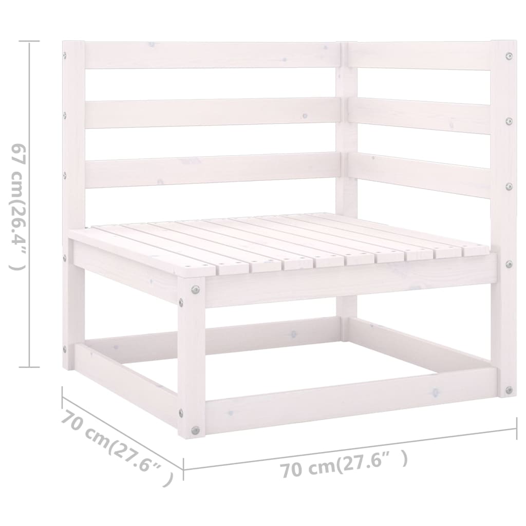 Set mobilier de gradina vidaXL, Lemn, Alb,42.7 kg,70 x 70 x 67 cm,5 x piese 2 8720286465936 g en hd 8