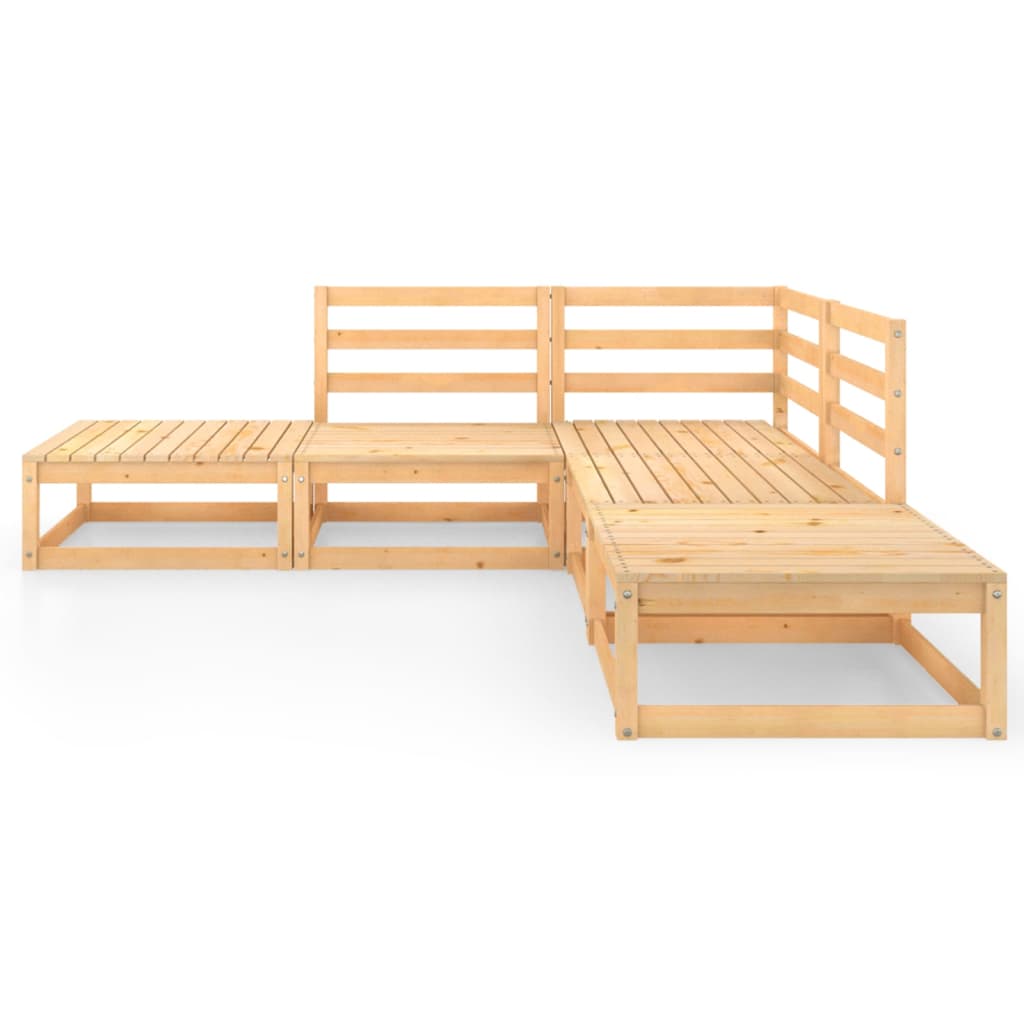 vidaXL 5-delige Loungeset massief grenenhout afbeelding