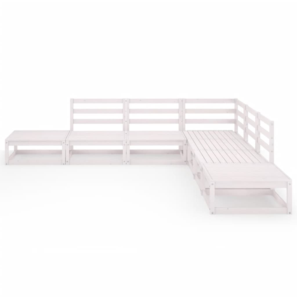 

vidaXL 7-delige Loungeset massief grenenhout wit