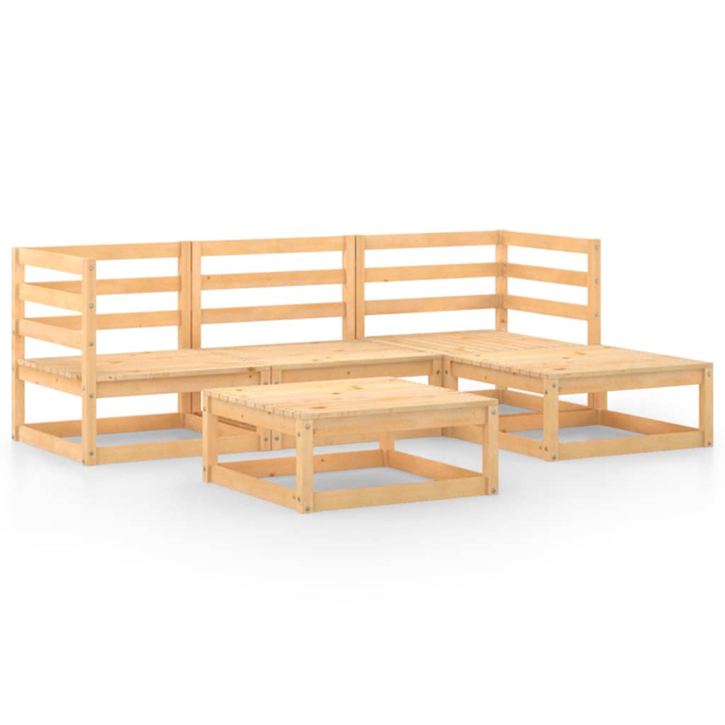 

vidaXL 5-delige Loungeset massief grenenhout