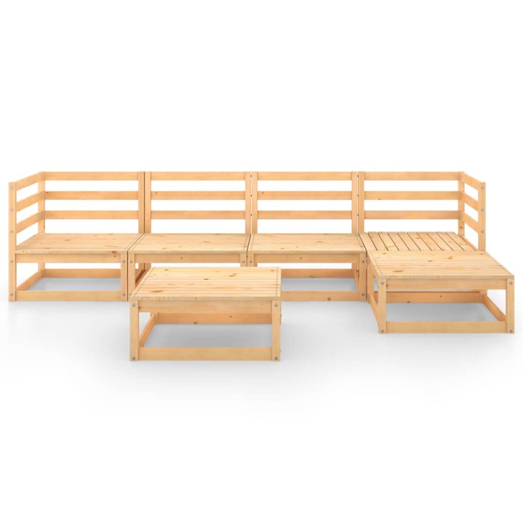 Thumbnail - vidaXL 6-tlg. Garten-Lounge-Set Massivholz Kiefer