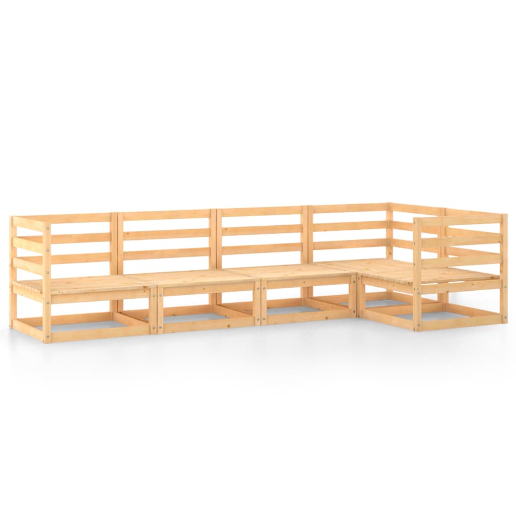 Poza vidaXL Set mobilier gradina, 5 piese, lemn masiv de pin