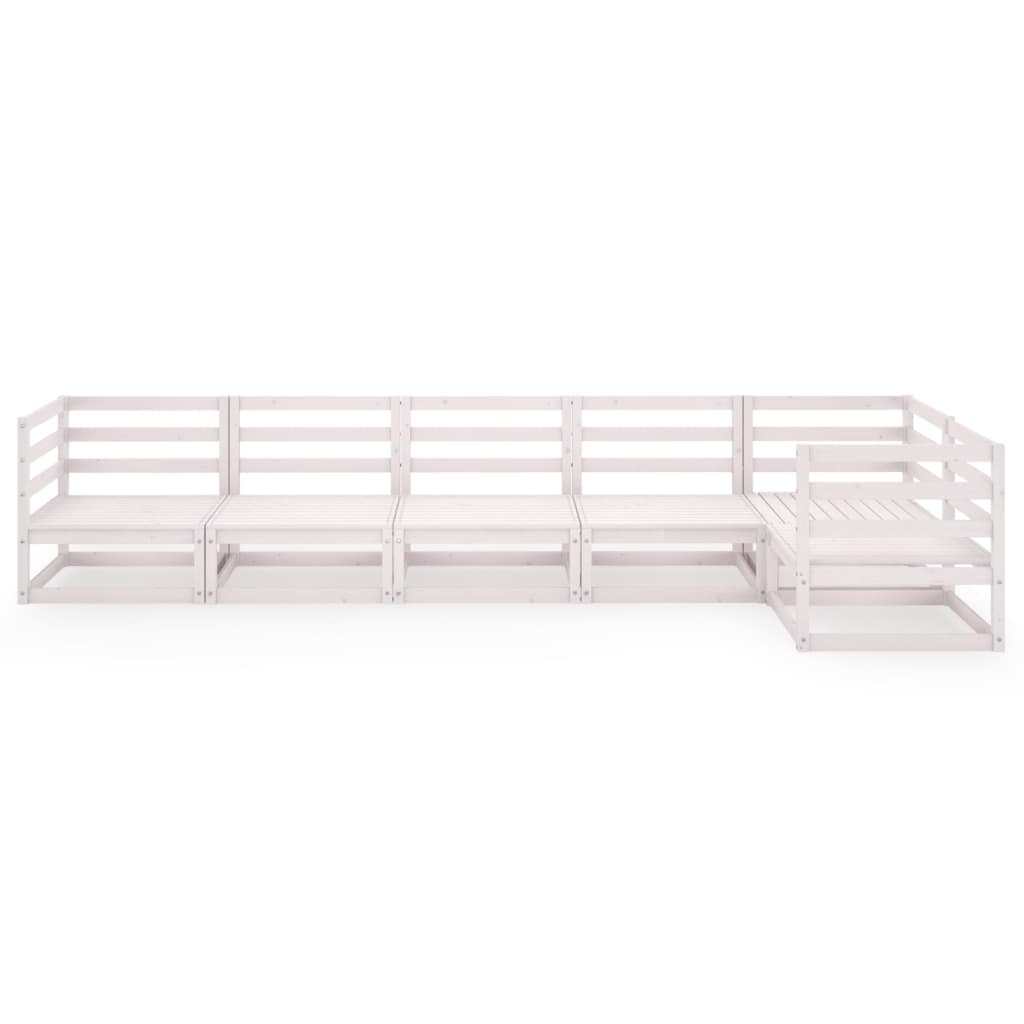 

vidaXL 6-delige Loungeset massief grenenhout wit