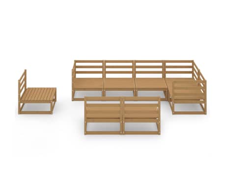 vidaXL Garden Lounge Set | Honey brown | Solid pinewood | Standard | Modular