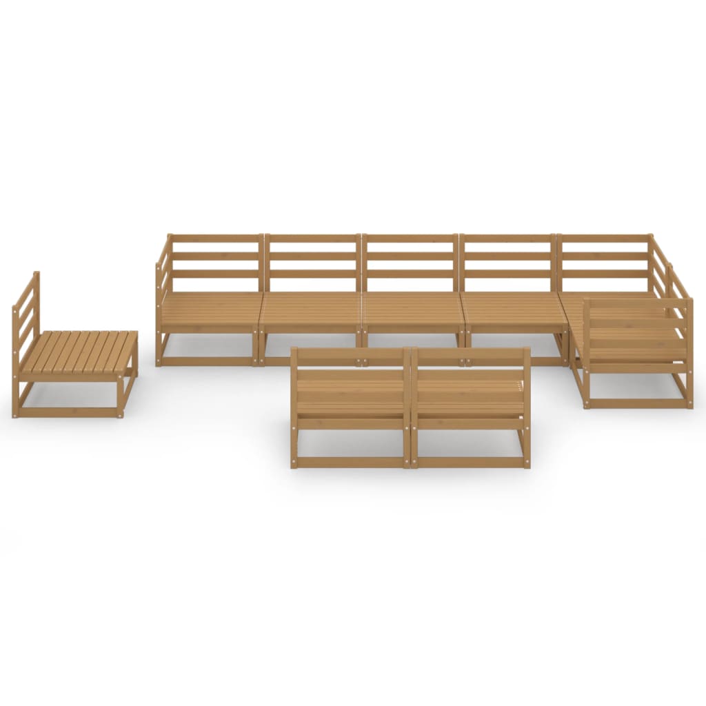 Thumbnail - vidaXL 9-tlg. Garten Lounge Set Honigbraun Massivholz Kiefer