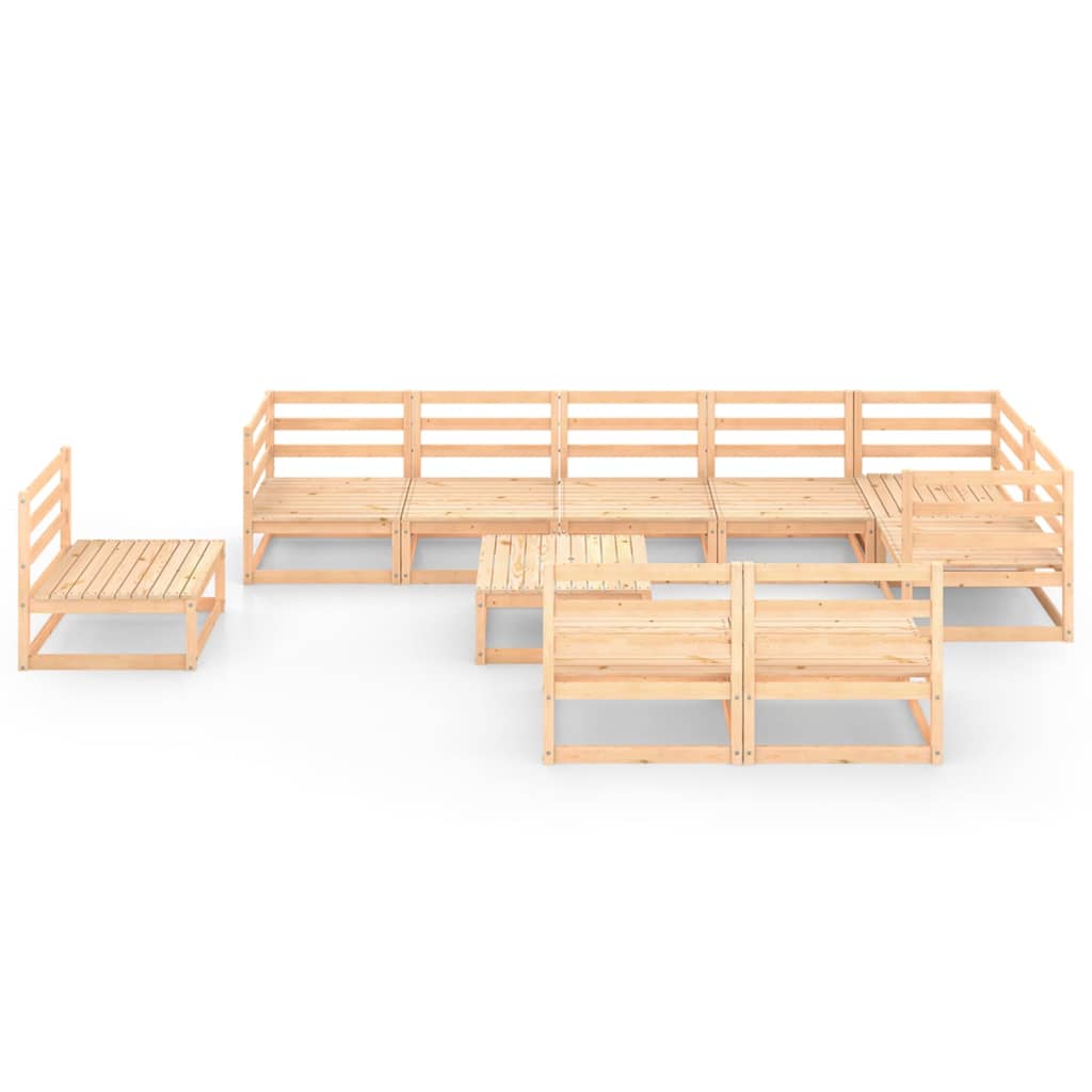 

vidaXL 10-delige Loungeset massief grenenhout