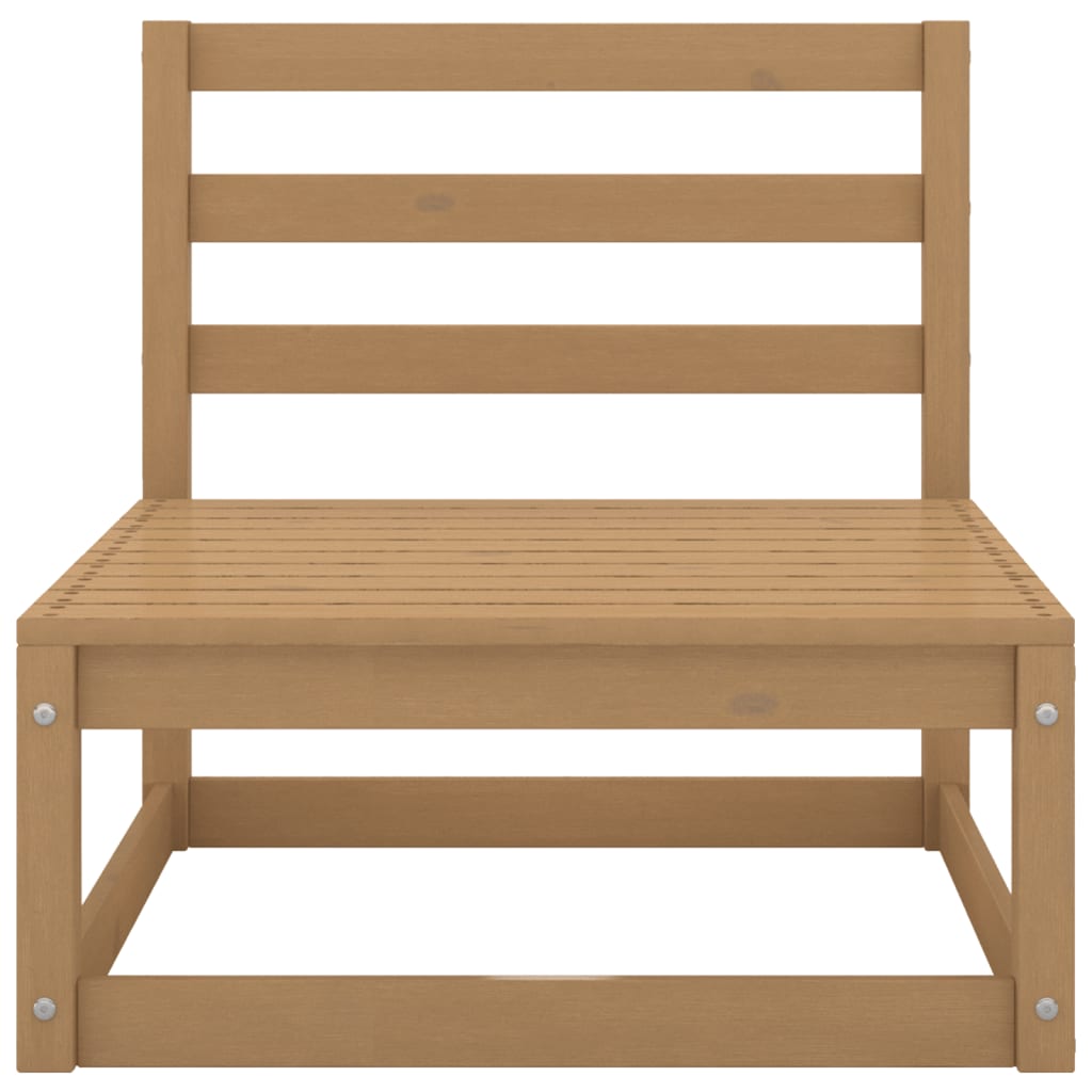Ogrodowy zestaw wypoczynkowy - drewno sosnowe, 6x sofa środkowa, 3x sofa narożna, 1x stolik