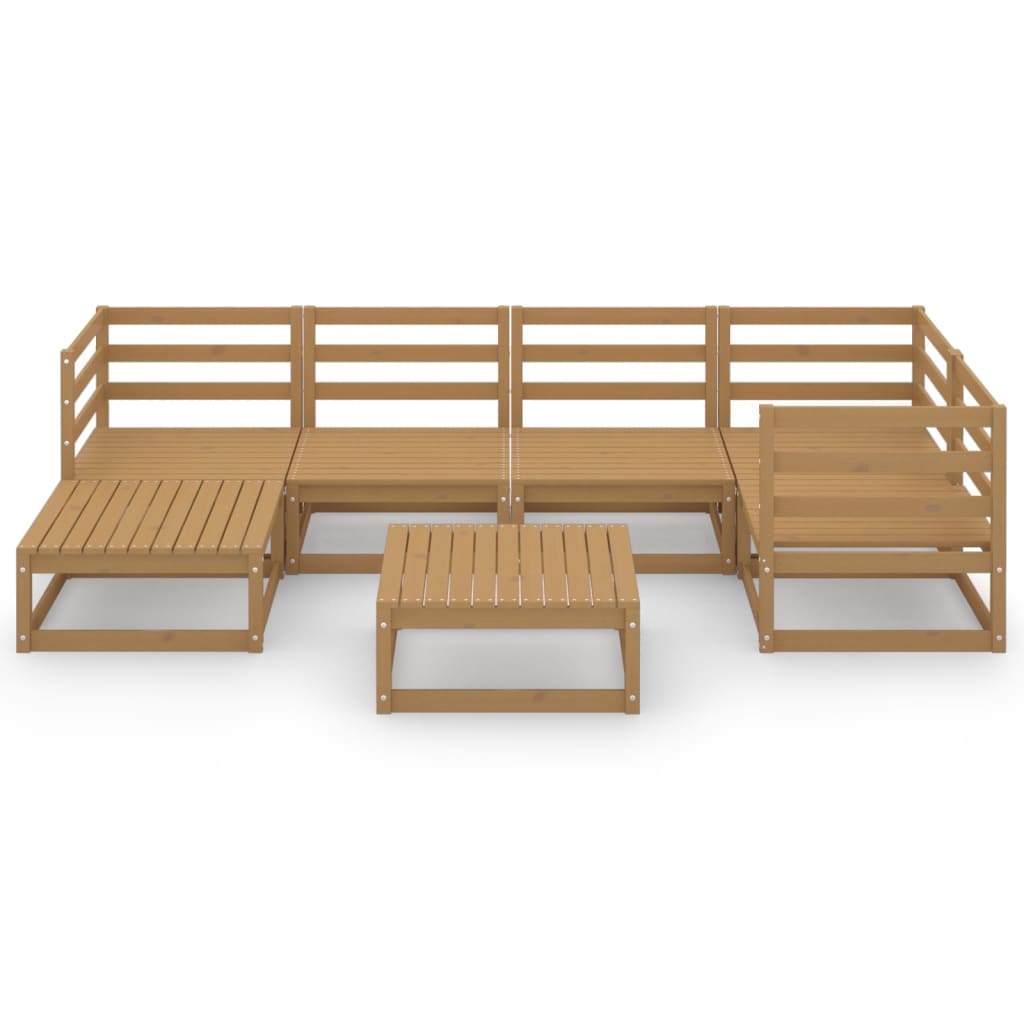 Thumbnail - vidaXL 7-tlg. Garten-Lounge-Set Honigbraun Massivholz Kiefer