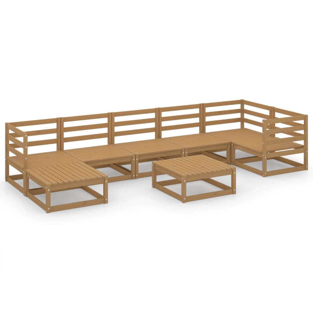 Thumbnail - vidaXL 8-tlg. Garten-Lounge-Set Honigbraun Massivholz Kiefer