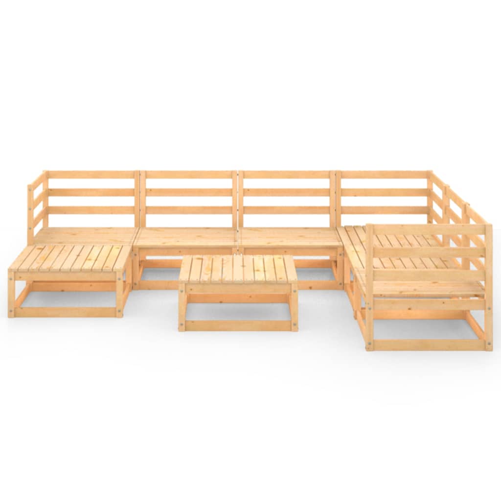 vidaXL 8-delige Loungeset massief grenenhout afbeelding