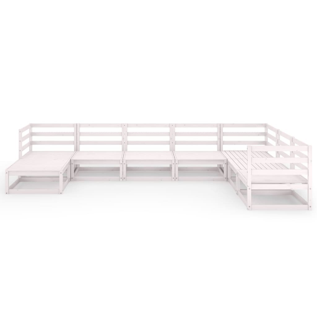 

vidaXL 8-delige Loungeset massief grenenhout wit